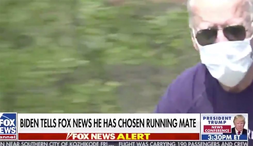 Watch: Joe Biden mocks Fox News reporter to his face during morning bike ride