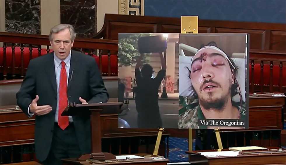 'This has to stop': Oregon senators unveil amendment to bar Trump from sending secret police into US cities