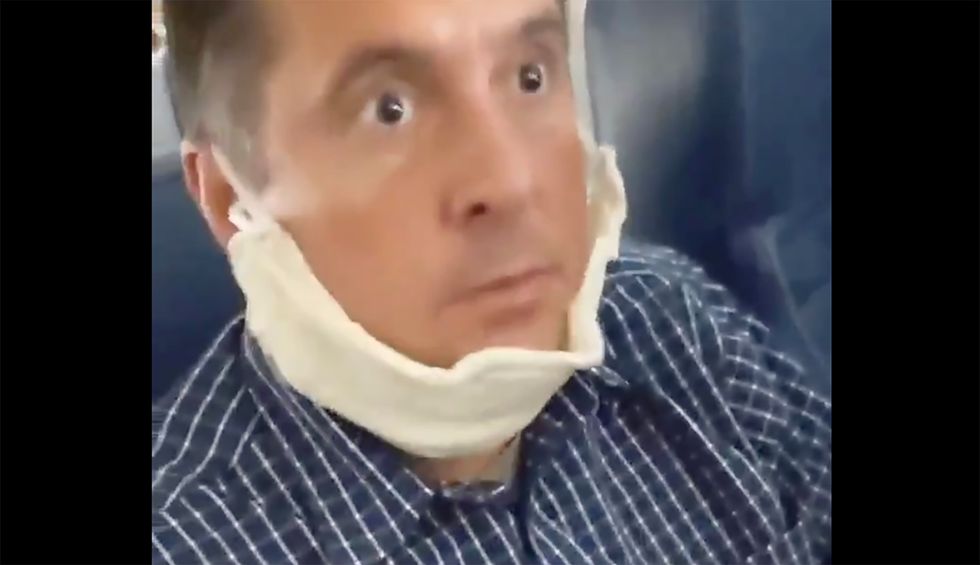 Watch: Devin Nunes mocked for his fear of fictional cows while wearing a chin-mask aboard an airplane