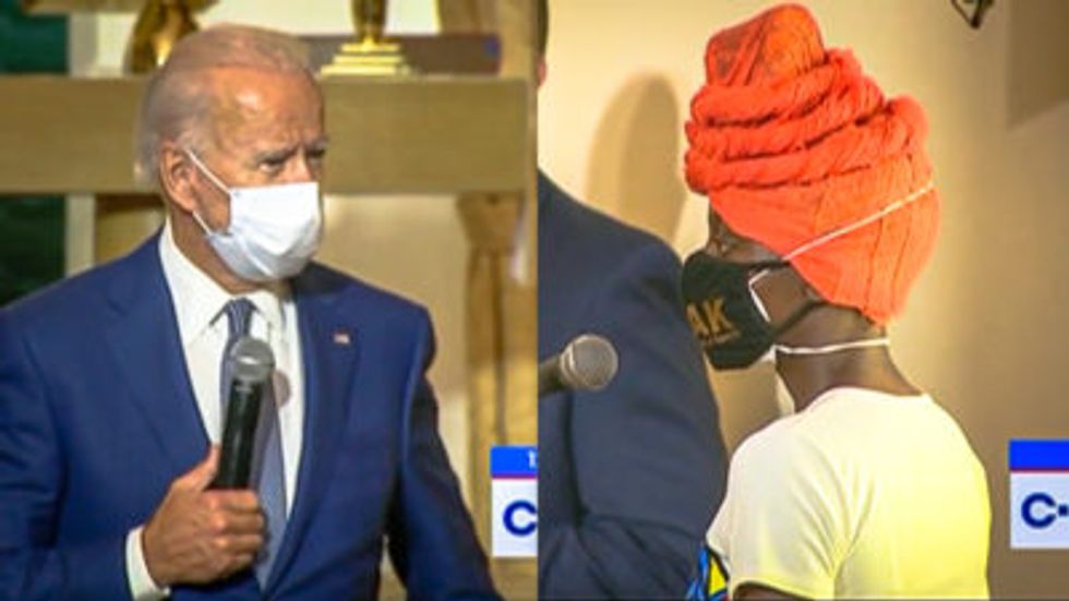 Kenosha woman goes off script at Biden event: 'I was told to go off of this paper but I can't'