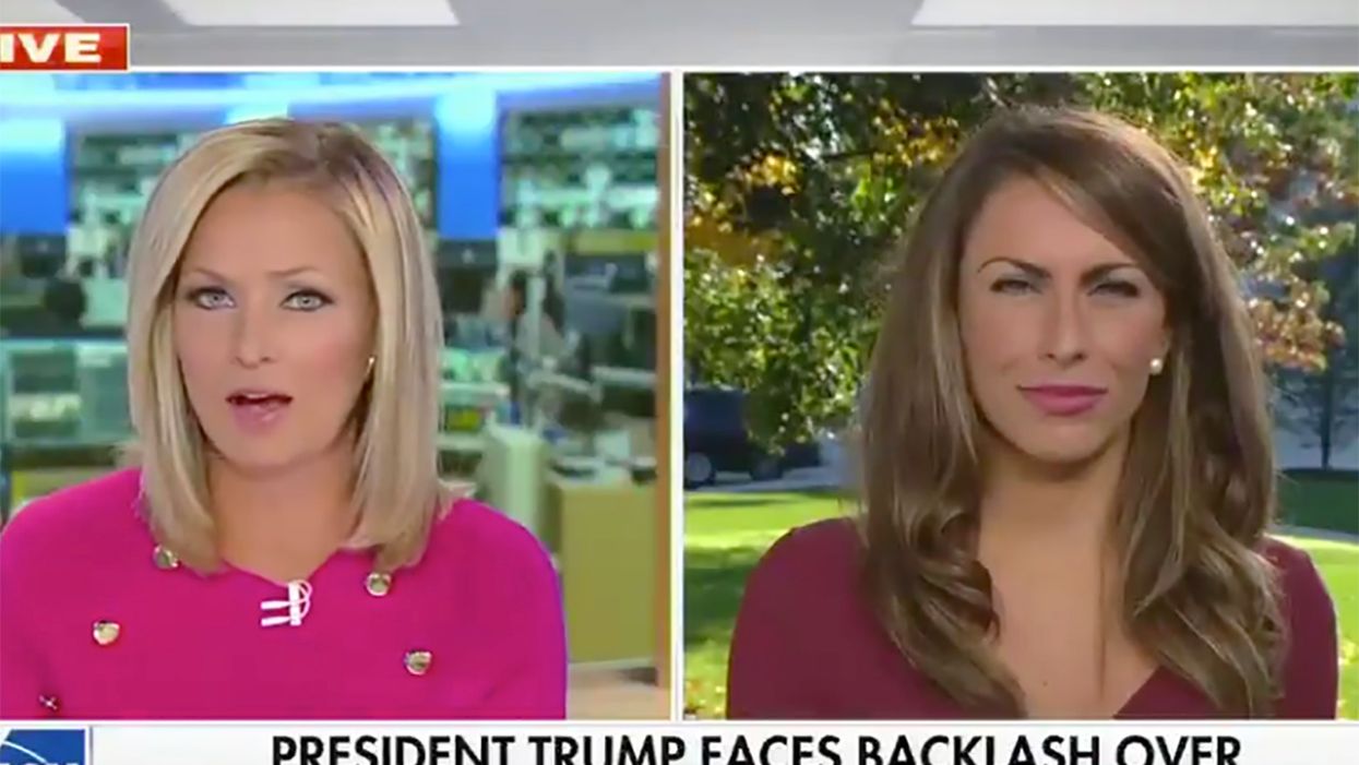 Fox News host grills Trump spokesman on his Proud Boys remark — and tells her ‘they’re celebrating it’