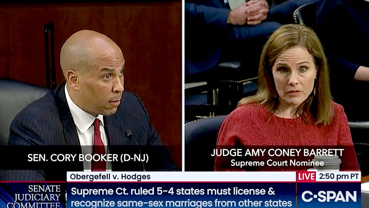 Watch: Amy Coney Barrett stumbles when Cory Booker asks about religion and marriage