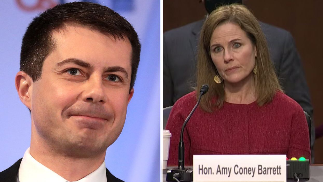 Pete Buttigieg hits back at Amy Coney Barrett's not-so-subtle homophobic slur