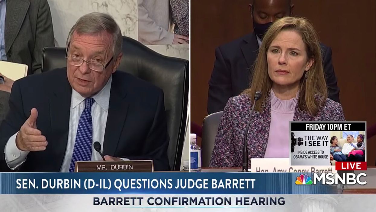 Watch: Dick Durbin expertly details the double standard in Barrett’s refusal to address election delay