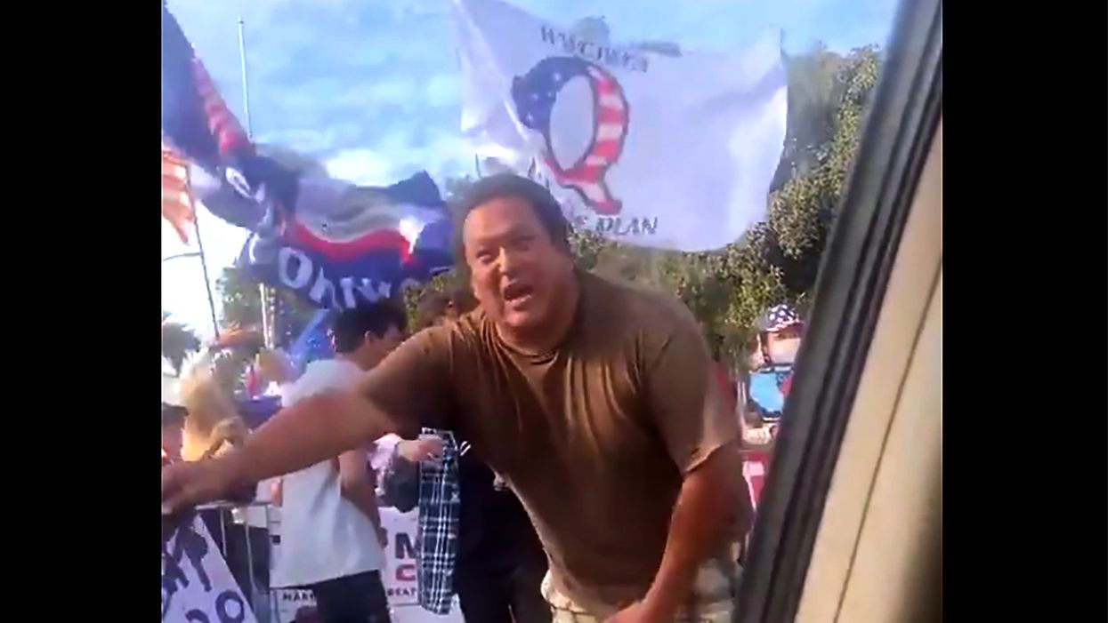 MAGA rally activist threatens Driver to vote for Trump: 'We got your plates and we got you’