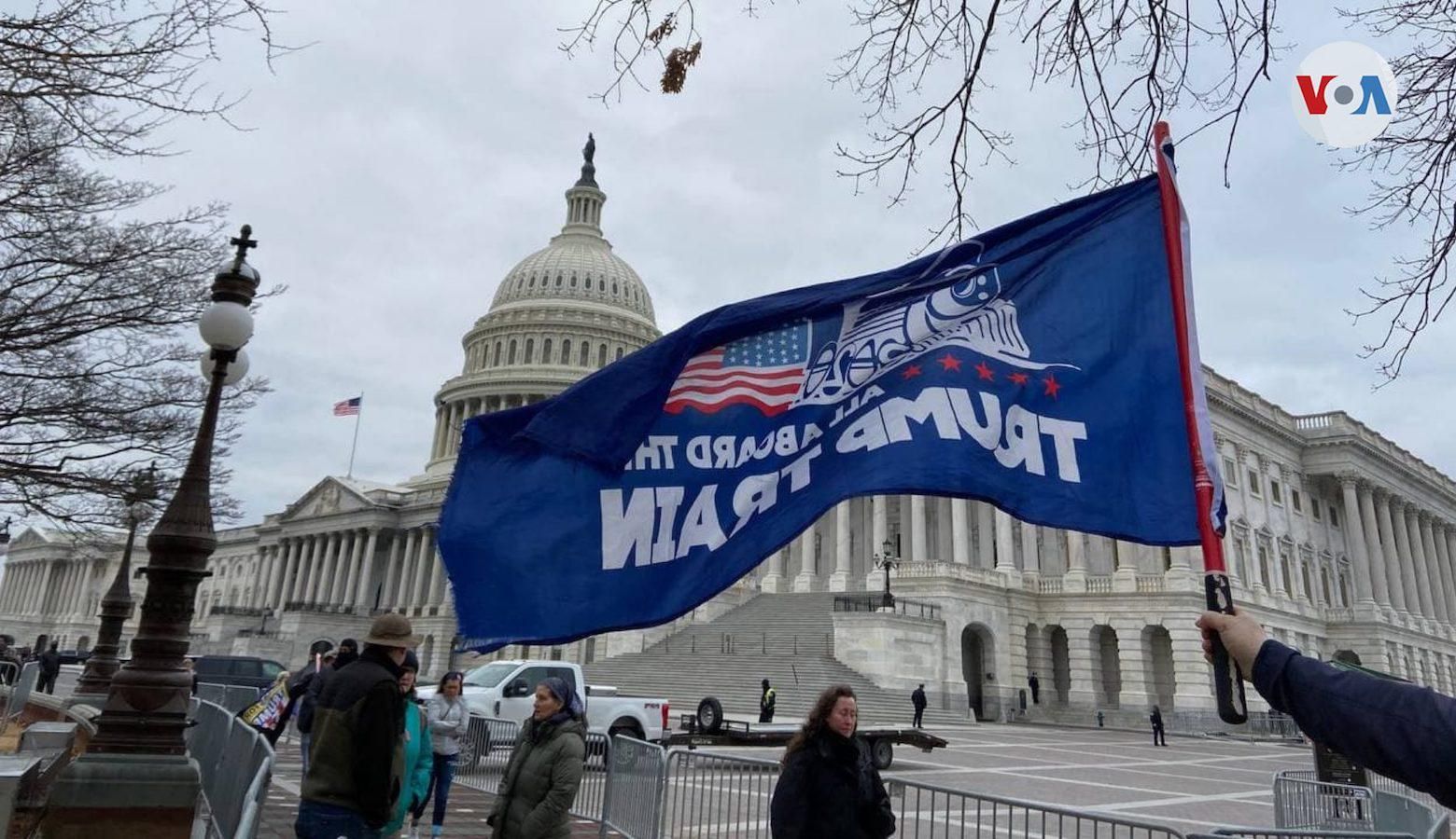 U.S. Capitol Jan 6. trump flag