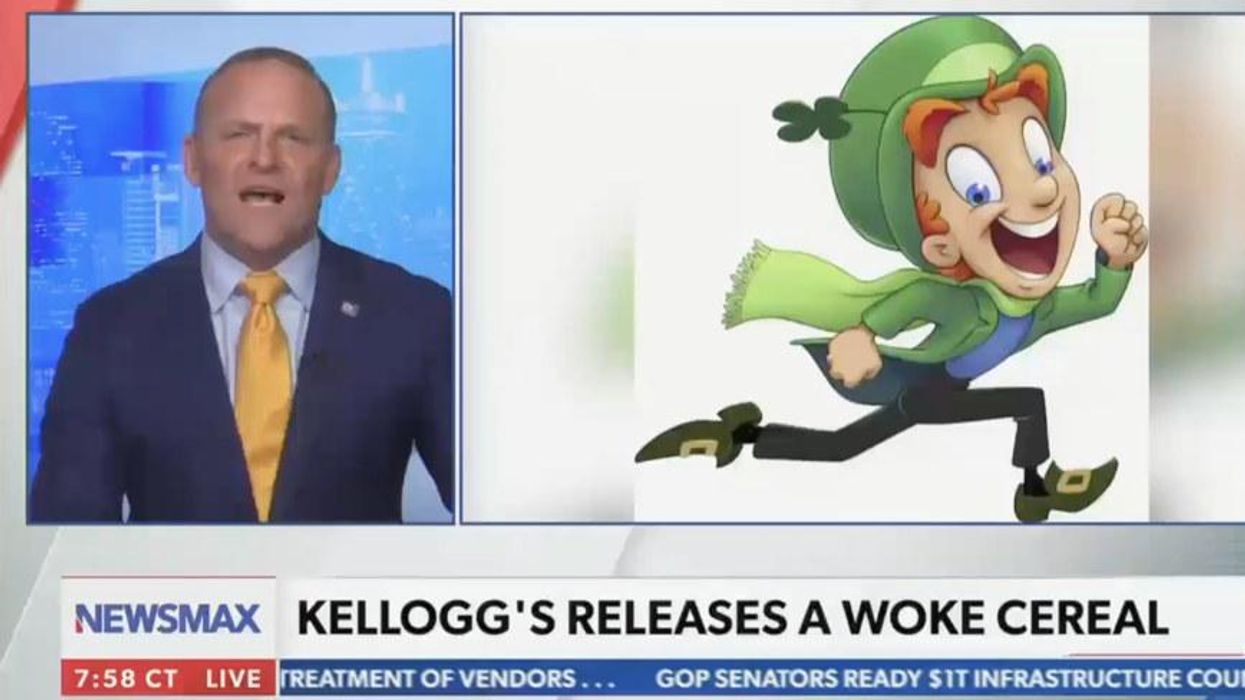 Newsmax host loses it over Lucky Charms 'gay leprechaun' and Kellogg’s 'forcing kids to be confused about their gender'