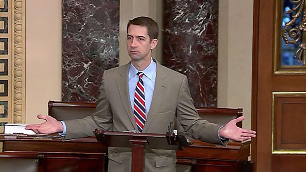 'Get the hell out of here!': Tom Cotton ripped over 'asinine' comments about Putin and Biden