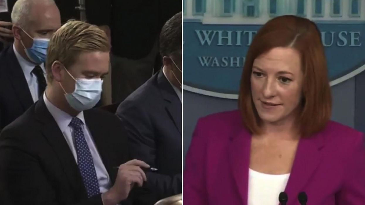 'You think pregnant women are posing a big threat?’ Jen Psaki hits back at Doocy’s claims about the border