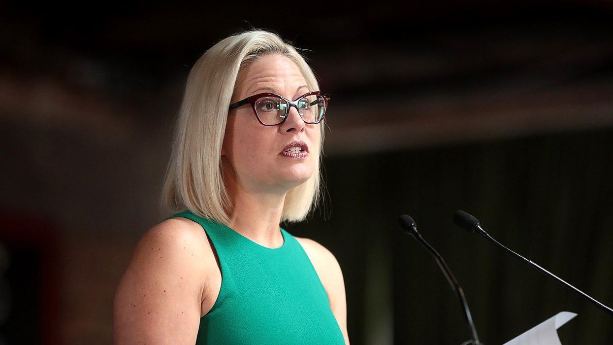 Kyrsten Sinema had a curt response to major dissent brewing among her home state Democrats