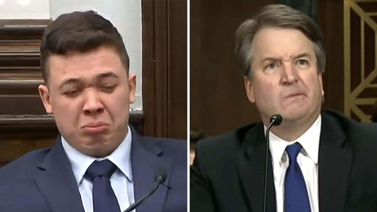 Kyle Rittenhouse dubbed 'worst fake crier since Brett Kavanaugh' after breaking down on the stand at homicide trial