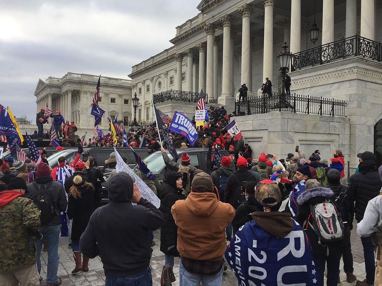 Donald Trump supporters outside the U.S. Capitol Building on January 6, 2021, Wikimedia Commons