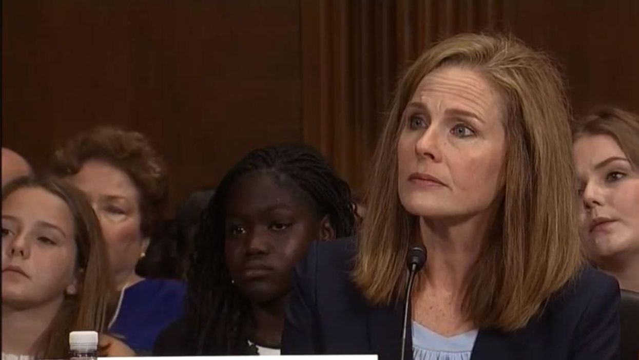 Anti-abortion group linked to Amy Coney Barrett has been accused of ‘harassment and intimidation’