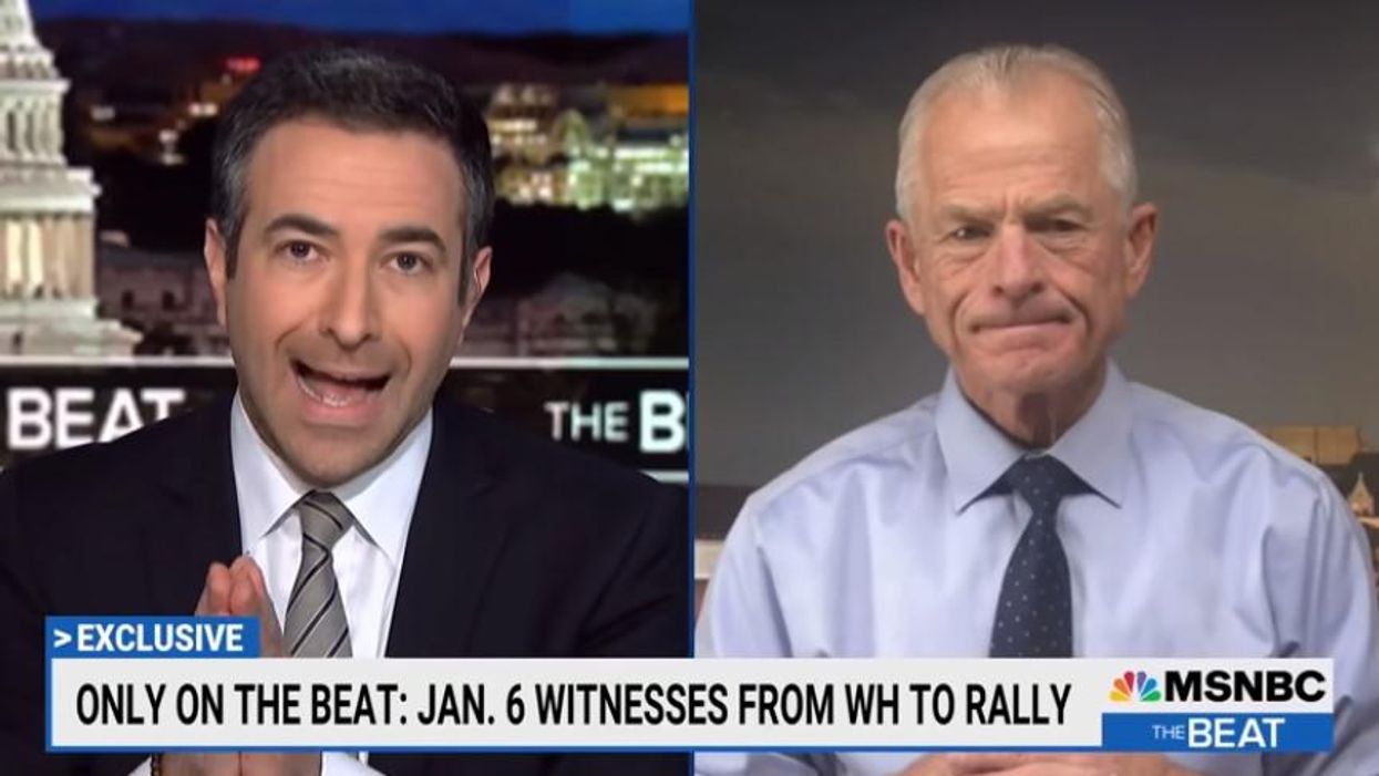 Watch: Peter Navarro torched by Ari Melber after claiming he only saw 'peaceful people' on Jan. 6
