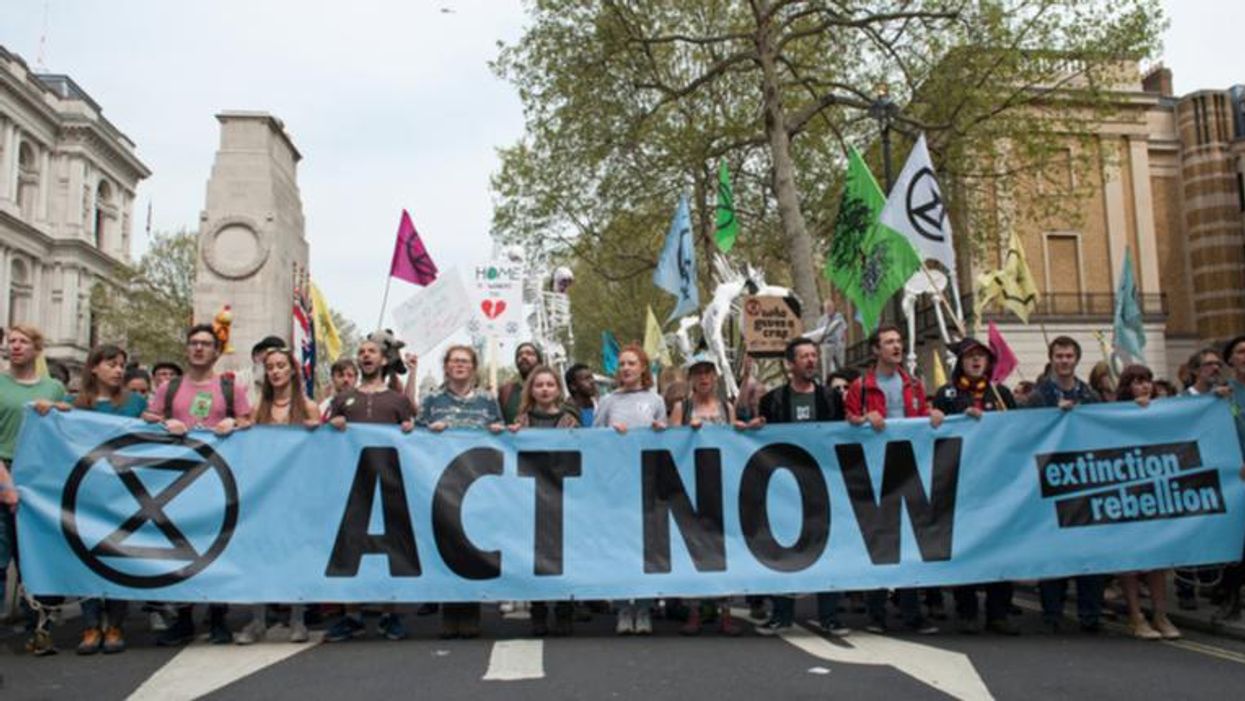 'We demand a liveable future': extinction rebellion activists flood New York City streets