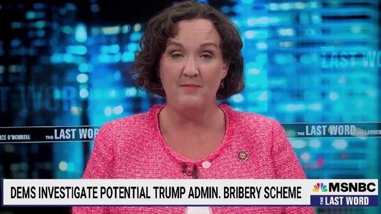 Katie Porter raises awareness about Donald Trump's alleged bribery scheme