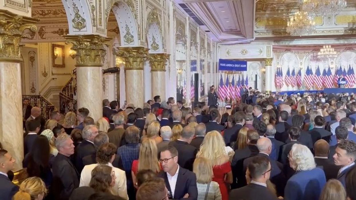 Donald Trump mocked over video showing his 'captive' audience blocked from exiting 2024 speech