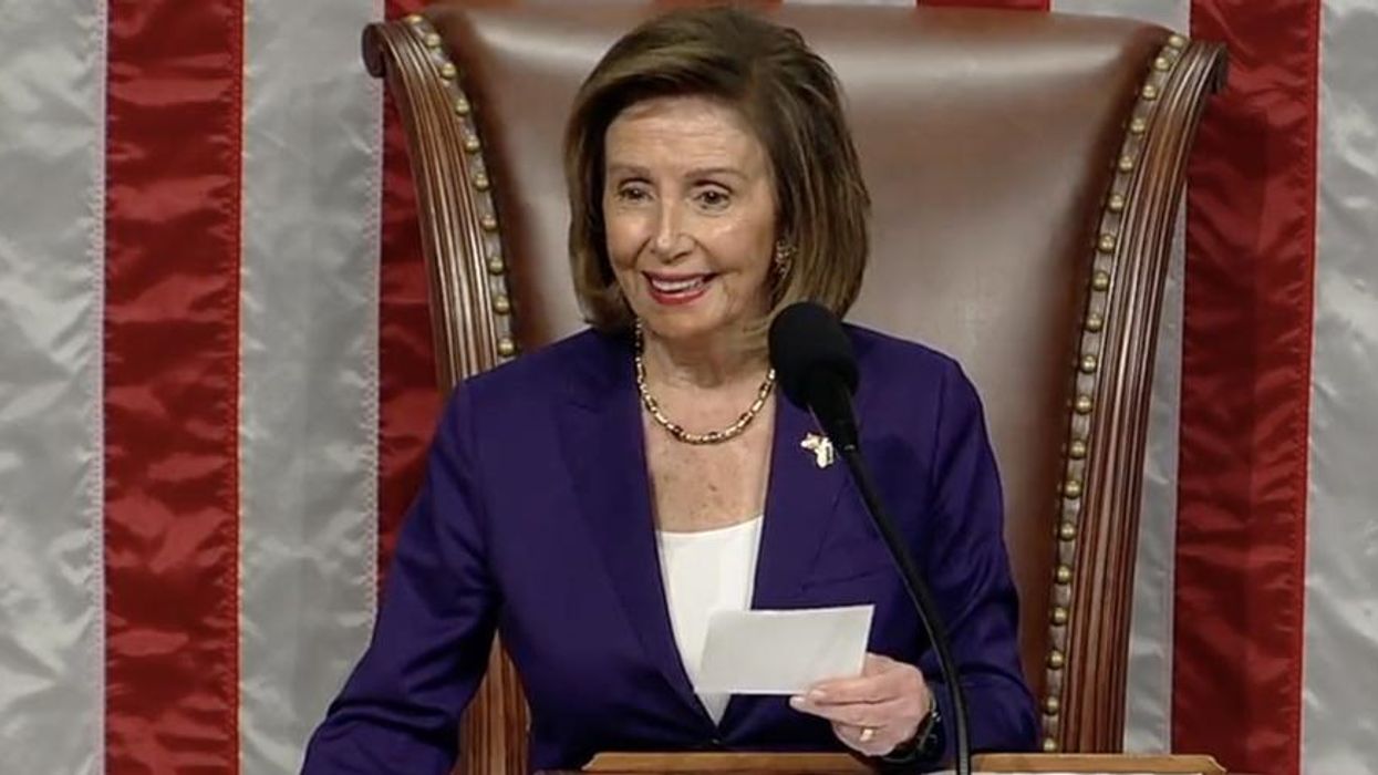 House Speaker Nancy Pelosi proudly announces passage of same-sex marriage protection bill