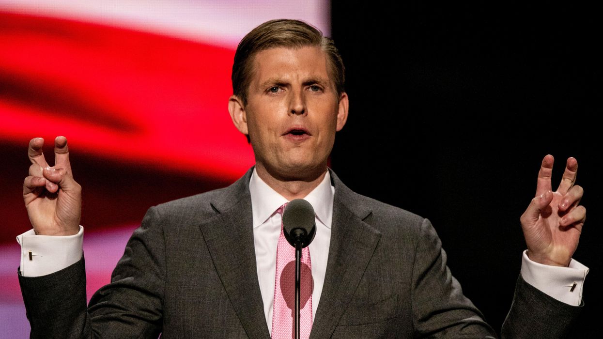 'Child abuse': Eric Trump clobbered for admitting he forces his kids to recite the Pledge of Allegiance