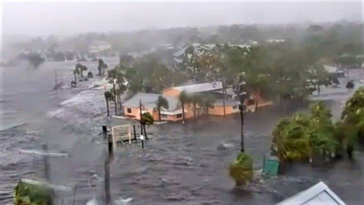 Webcam footage shows Gulf Coast town entirely underwater as Hurricane Idalia barrels ahead