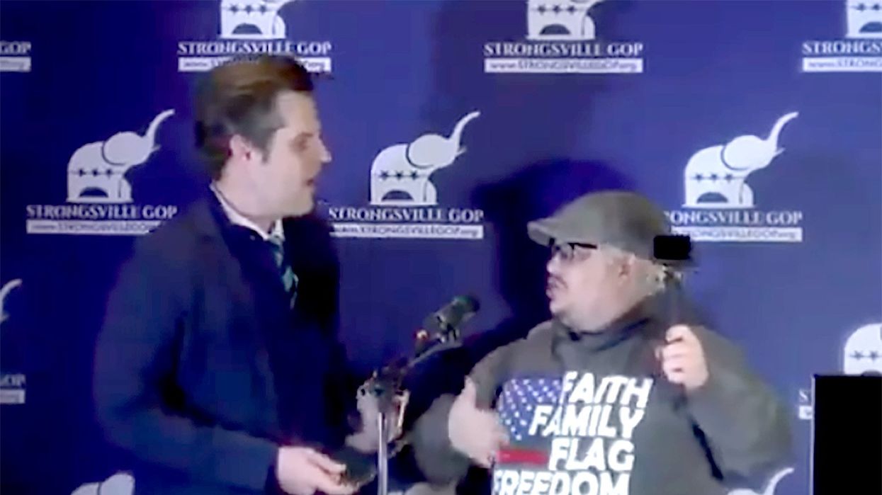 Watch: Ohio Republican escorted off-stage after honoring Matt Gaetz with 'surprise award'