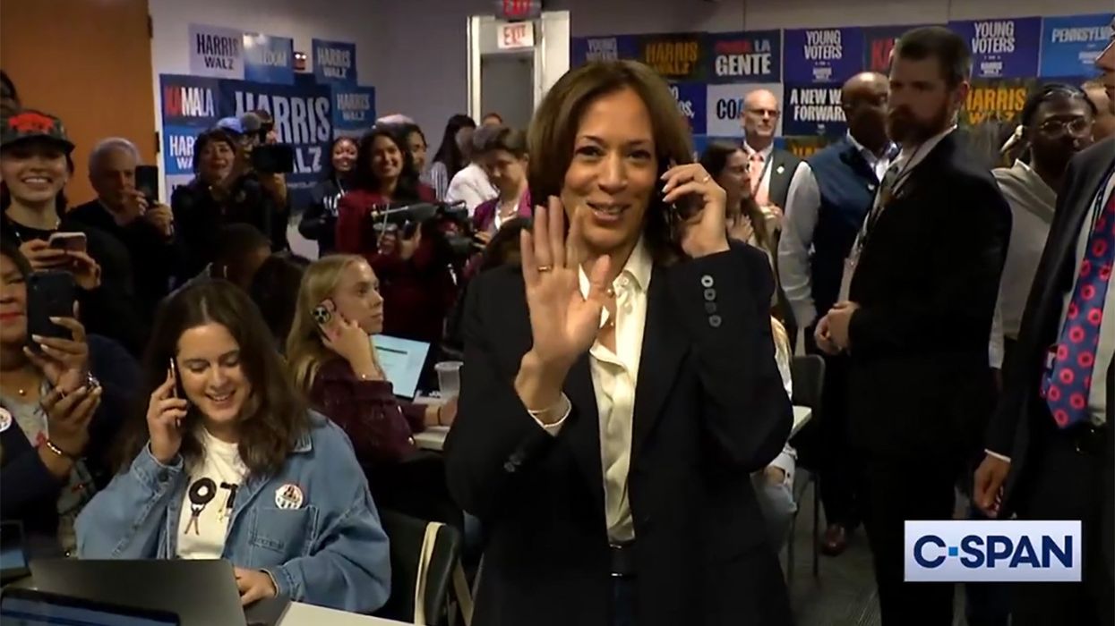 'I’m waving at you': Kamala Harris phone banks, gets voter watching her live on TV