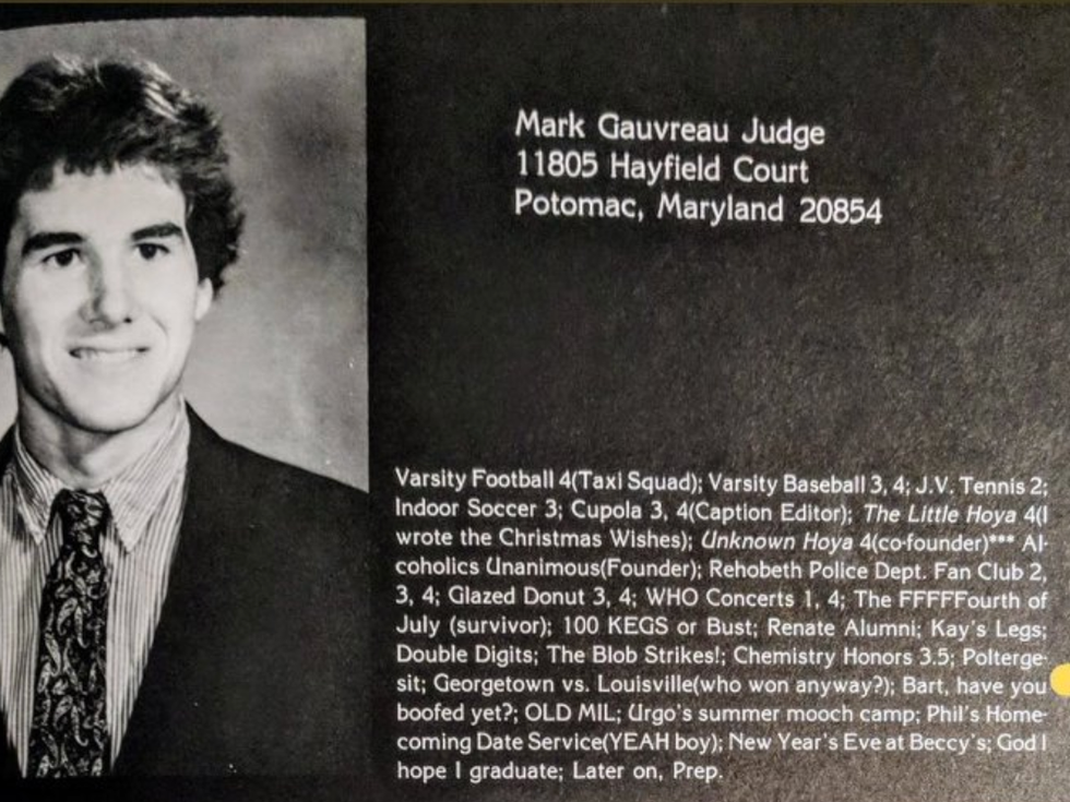 Kavanaugh Character Witness Mark Judge in 1983 Yearbook: ‘Certain Women Should Be Struck Regularly, Like Gongs’