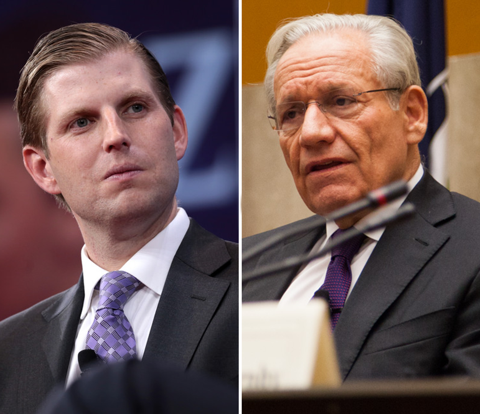 Internet Pounds 'All-Around Ugly Human' Eric Trump Over 'Anti-Semitic' Attack on Bob Woodward
