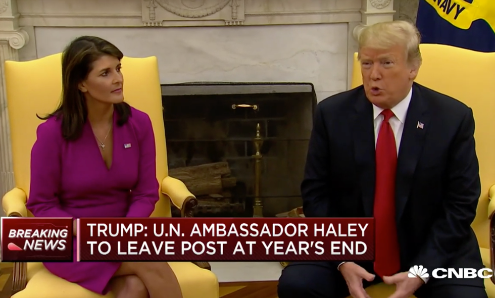 Nikki Haley Makes Her Departure Official as Trump Praises Her for Making the Role of UN Ambassador 'Glamorous'
