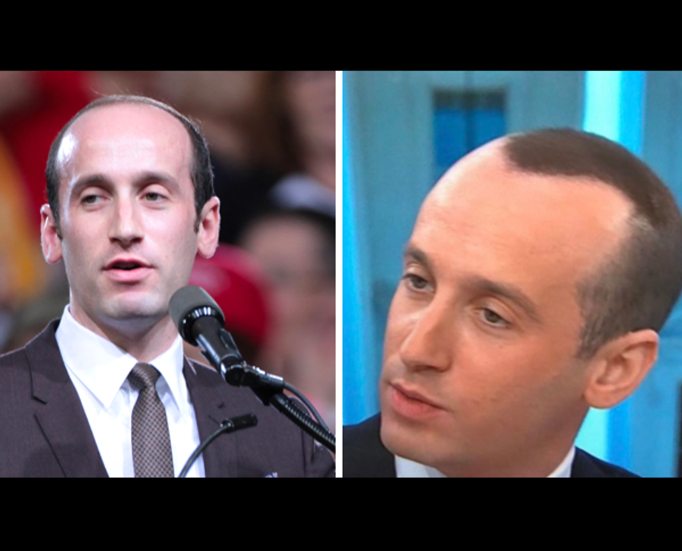 'Soulless vampire' Stephen Miller mocked for sporting 'spray-on-hair' during Sunday talk shows: 'The coverup is worse than the crime'