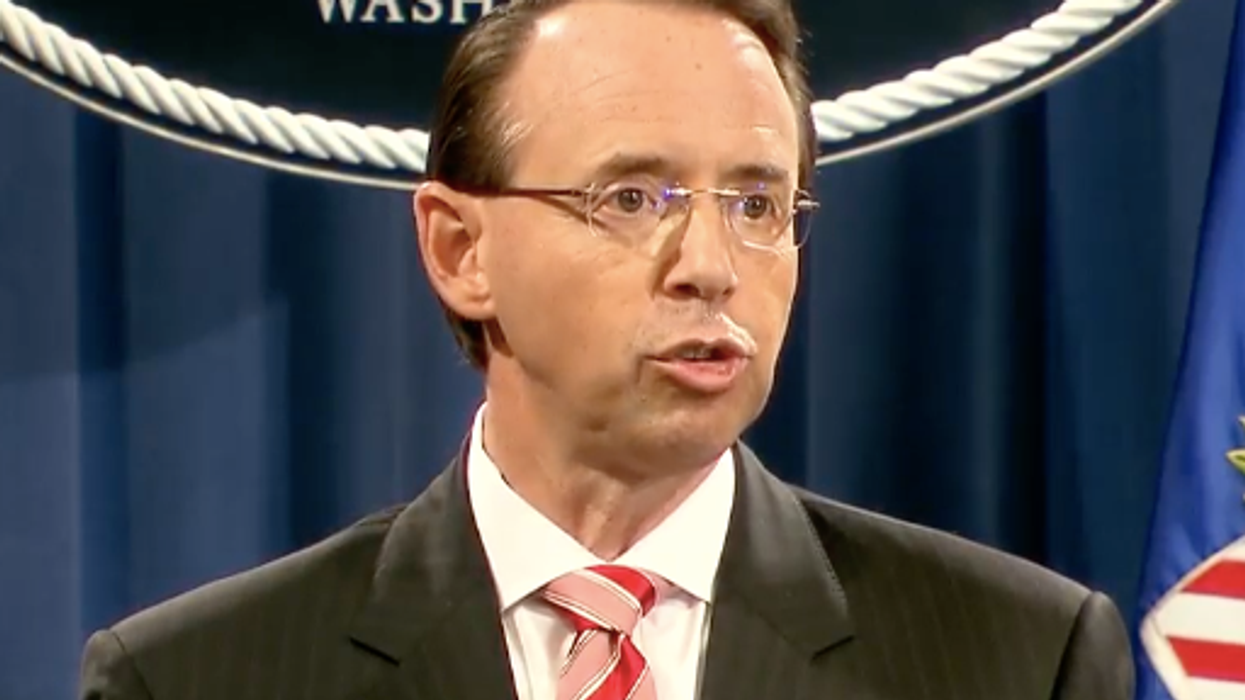 Watch: Rod Rosenstein says 'it's up to the attorney general' to decide to prosecute a sitting president