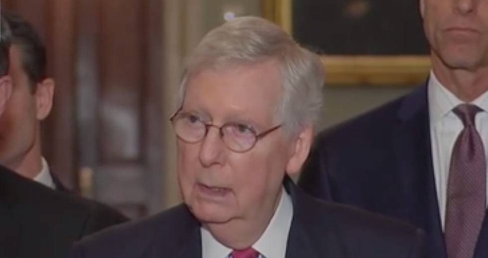 Watch: McConnell drowned out by ‘Moscow Mitch’ chant at Kentucky public speaking appearance