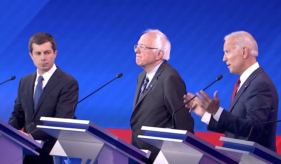 The Associated Press says it can't declare a winner in Iowa as Buttigieg and Sanders both claim victory