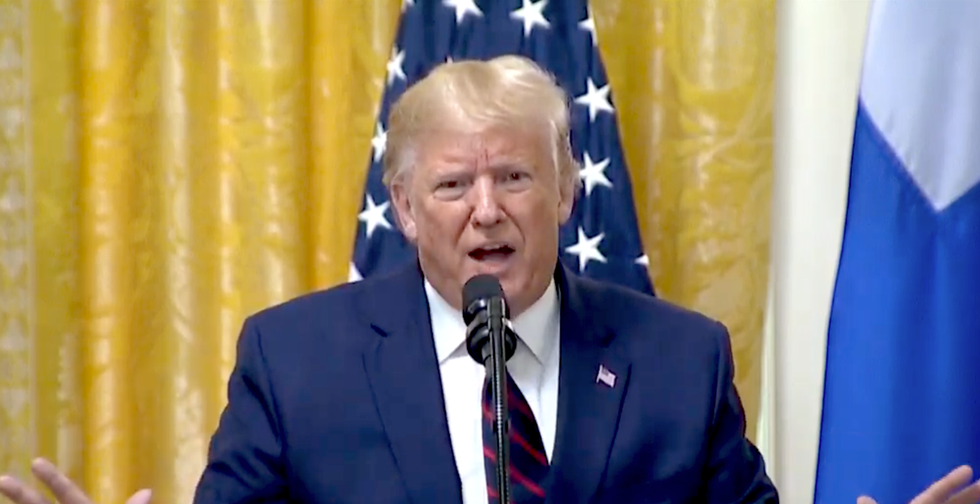 'Are you talking to me!?': Trump spits fire at reporter who refuses to back down on Ukraine scandal