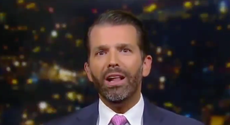 Trump Jr. faceplants as he actually tries to attack someone else for profiting off their father's name