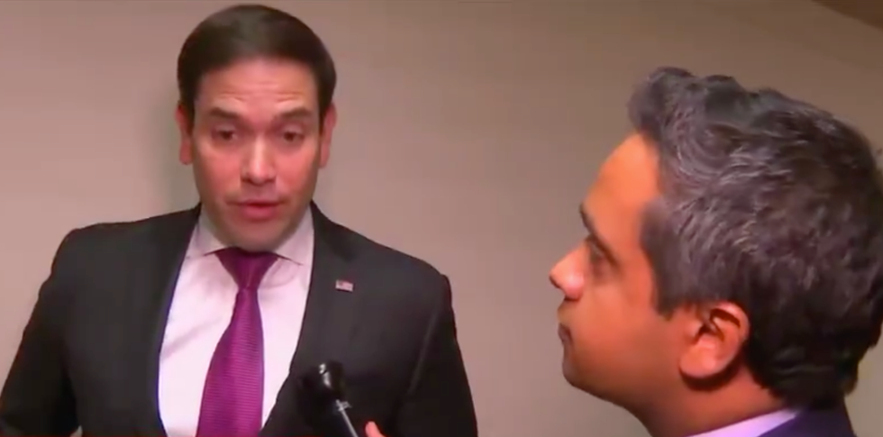 Marco Rubio is road testing a new lie about impeachment that shows he's panicked