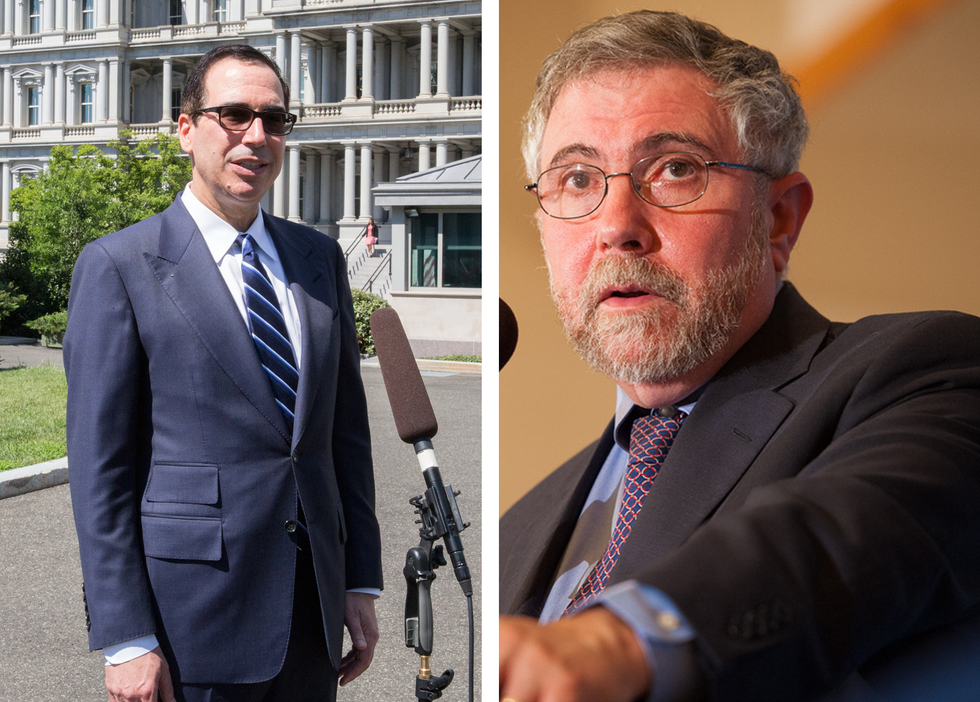 Paul Krugman rips ‘clueless’ Mnuchin for panicking markets with tweet: 'Idiot'
