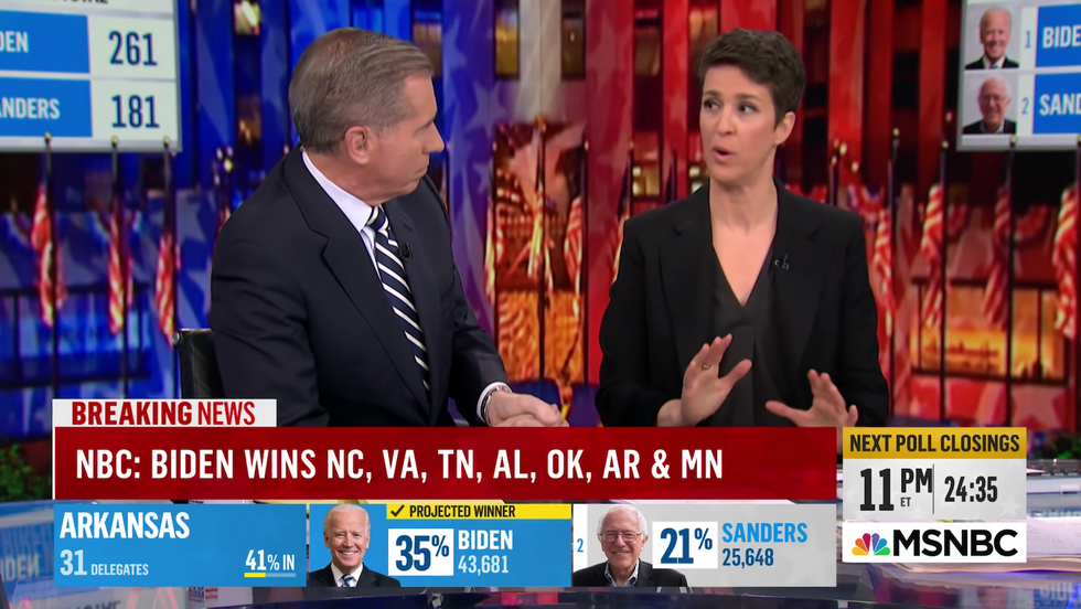 How MSNBC embraced a bizarre tone of 'pleasant surprise' to cover Super Tuesday