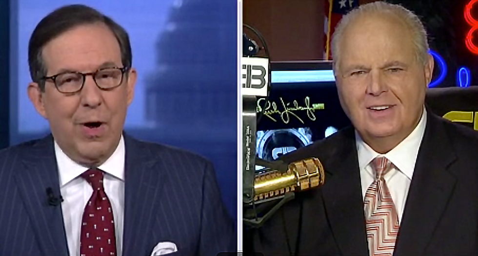 Fox News' Chris Wallace calls Rush Limbaugh a hypocrite to his face: ‘You were outraged’ over Obama’s executive actions