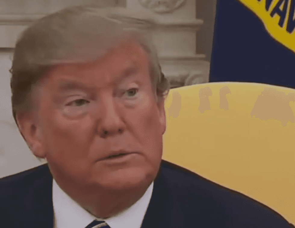 Trump glares at Fox News reporter but refuses to answer his questions after raging at his colleague