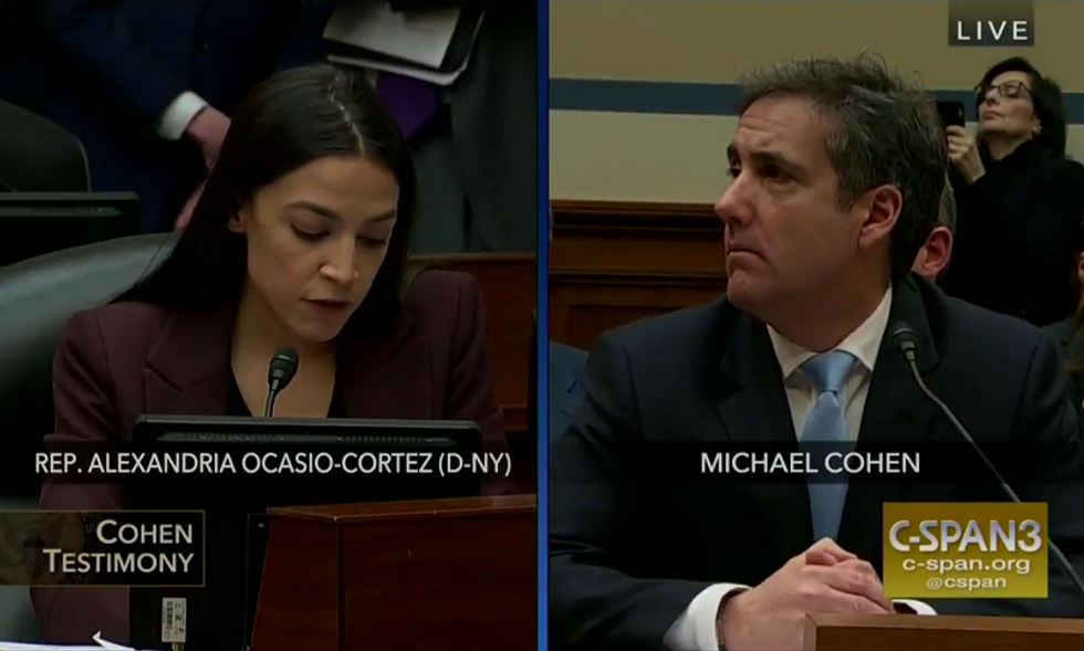 How Alexandria Ocasio-Cortez brilliantly used her time with Michael Cohen to zero in on Trump
