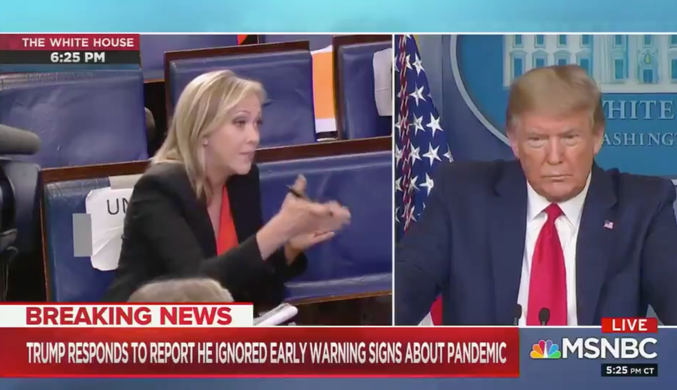 'You know you're a fake!': Trump's temper flares when a reporter nails his key coronavirus failure