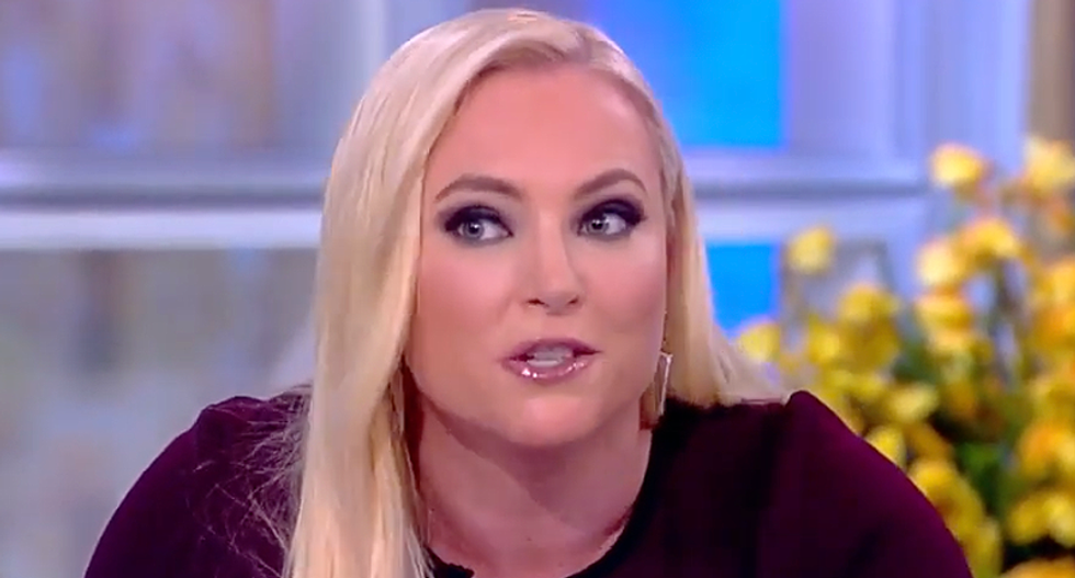 The View's Meghan McCain erupts after co-hosts challenge the record of her dad's friend Joe Biden: 'Don’t do this to him!'