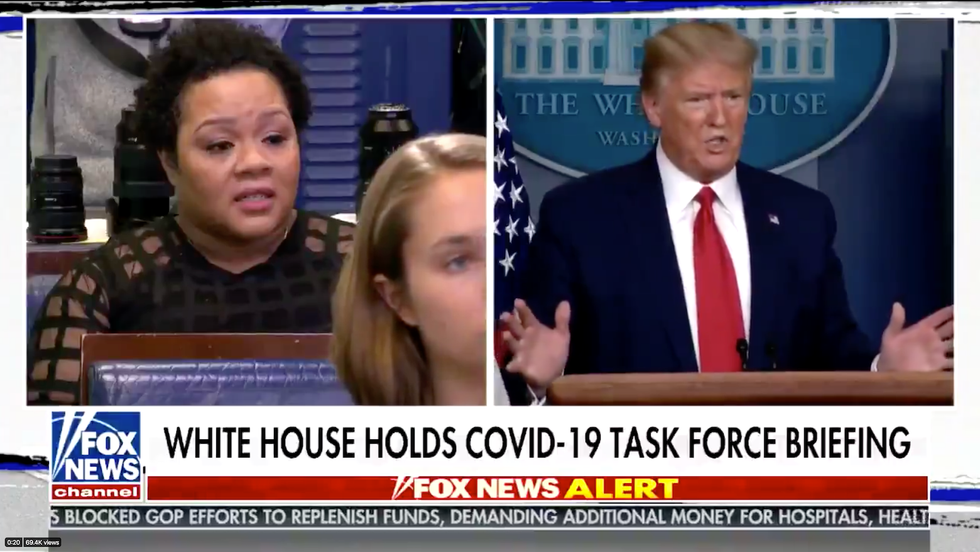 Trump offers a sarcastic apology when a reporter catches him in a lie