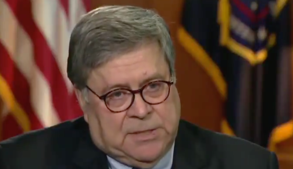 Bill Barr defends the disturbing refusal of an unmarked secret police force to identify itself