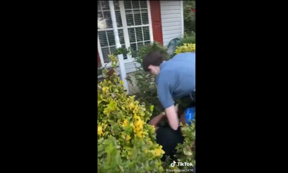 Georgia officer on desk duty after family films violent arrest of woman on her own porch