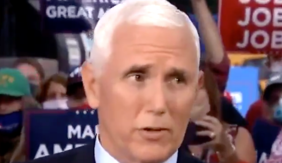 Mike Pence gives a halting and evasive answer when pressed about reports on Trump's mysterious hospital visit