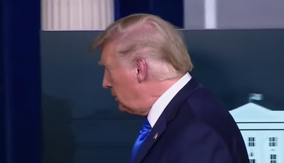 Trump suddenly splits from his own press conference for an 'emergency call'