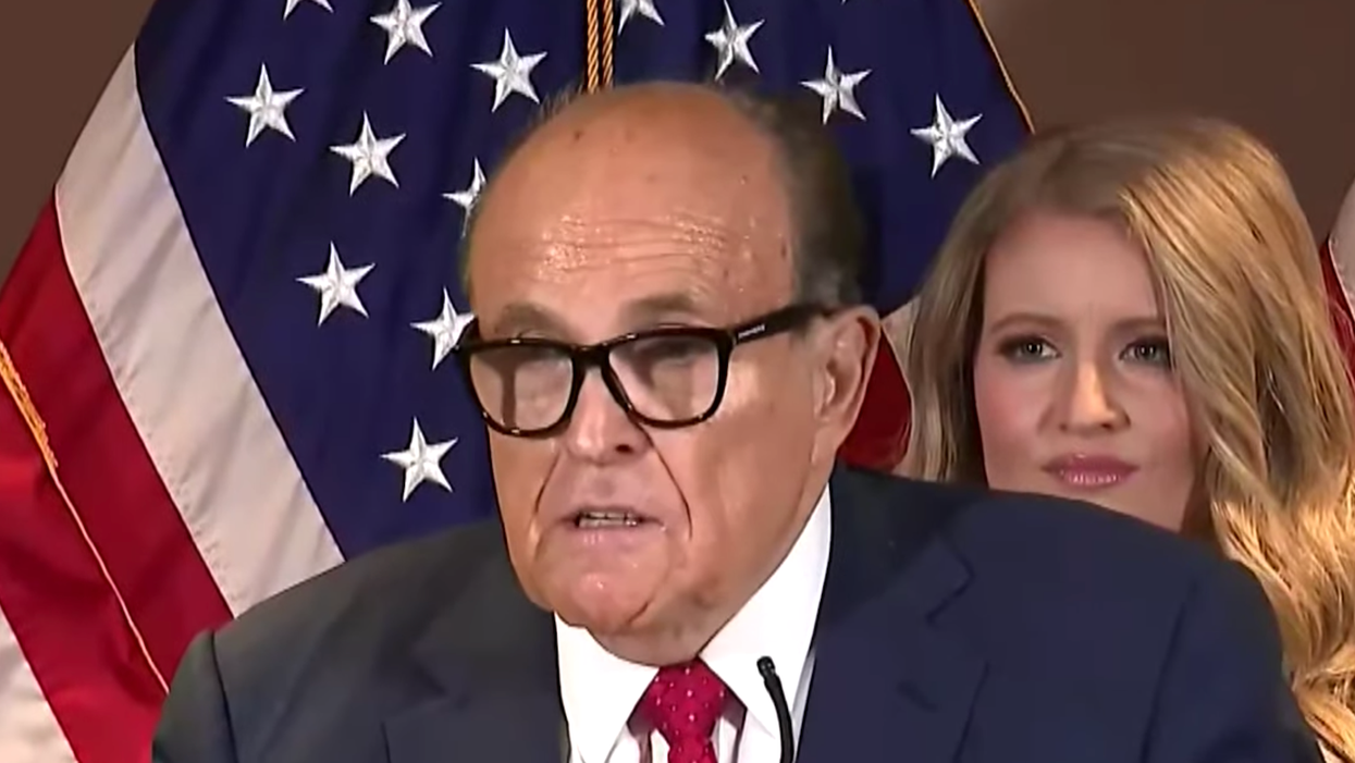 Trump's own livestream hot mic catches open mockery of Rudy Giuliani’s dripping hair dye
