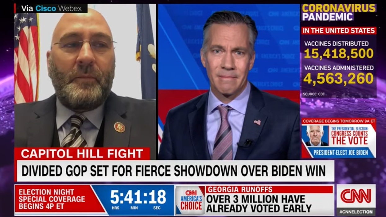 'Give me one example!': GOP lawmaker goes down in flames on CNN trying to defend Trump's voter fraud claims